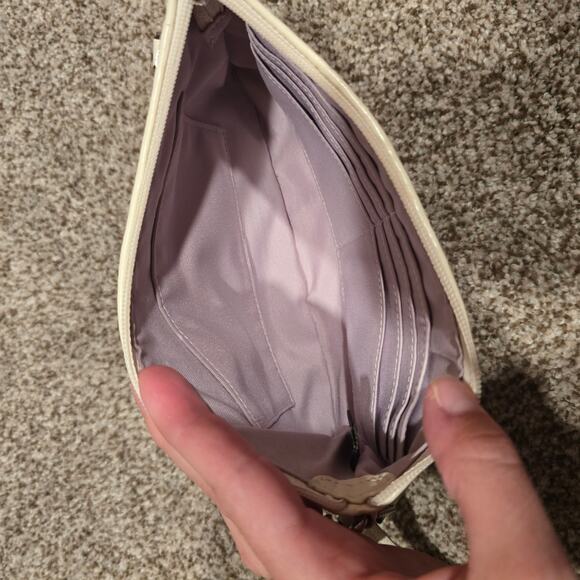 Coach Beige Purple & Blue Zip Wristlet Purse - Picture 6 of 8